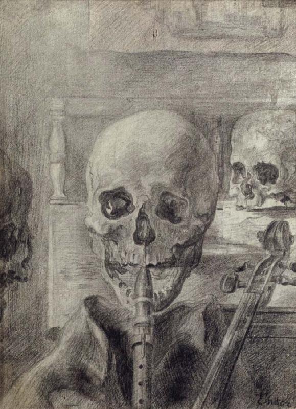 James Ensor Skeleton Musicians Germany oil painting art